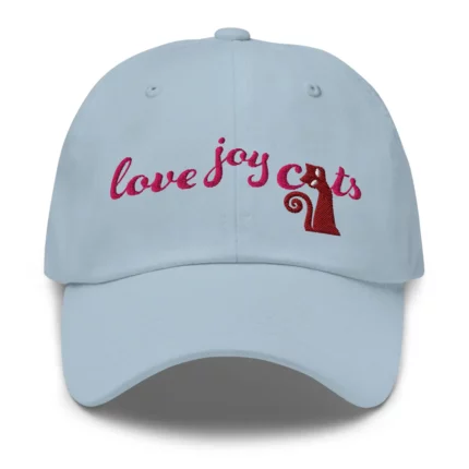 love-joy-cats-curious-cat-classic-cap-blue-front