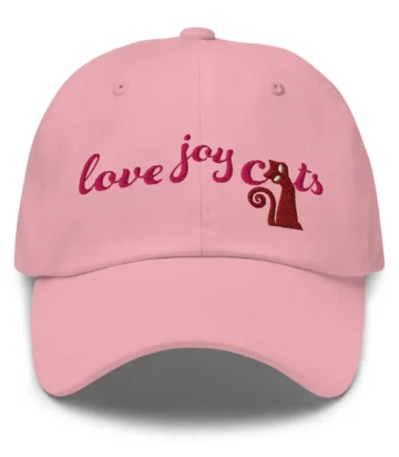 love-joy-cats-curious-cat-classic-cap-pink-front