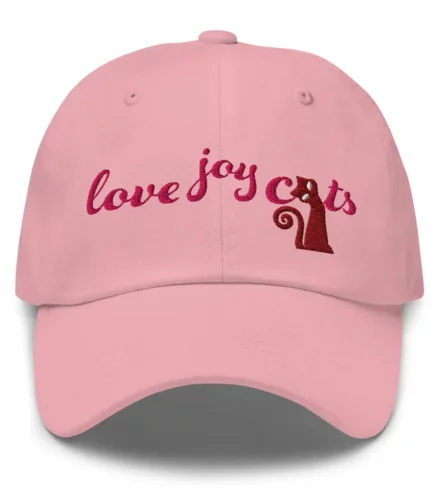 love-joy-cats-curious-cat-classic-cap-pink-front
