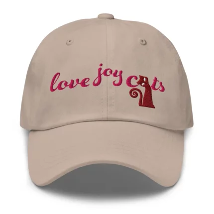 love-joy-cats-curious-cat-classic-cap-stone-front