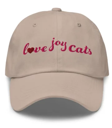 love-joy-cats-heart-classic-cap-stone-front