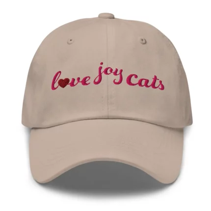 love-joy-cats-heart-classic-cap-stone-front