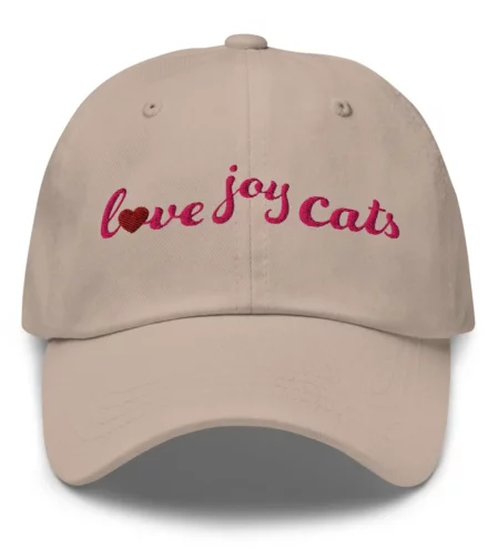 love-joy-cats-heart-classic-cap-stone-front