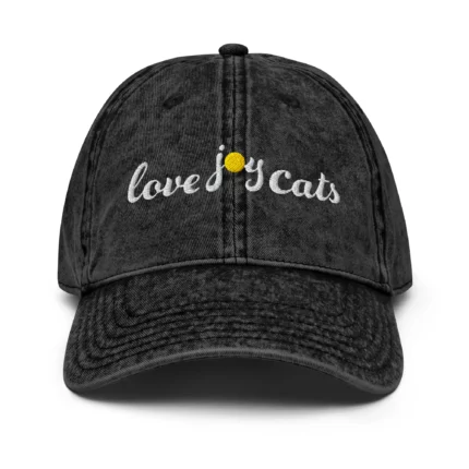 love-joy-cats-sun-vintage-cap-black-wht-front