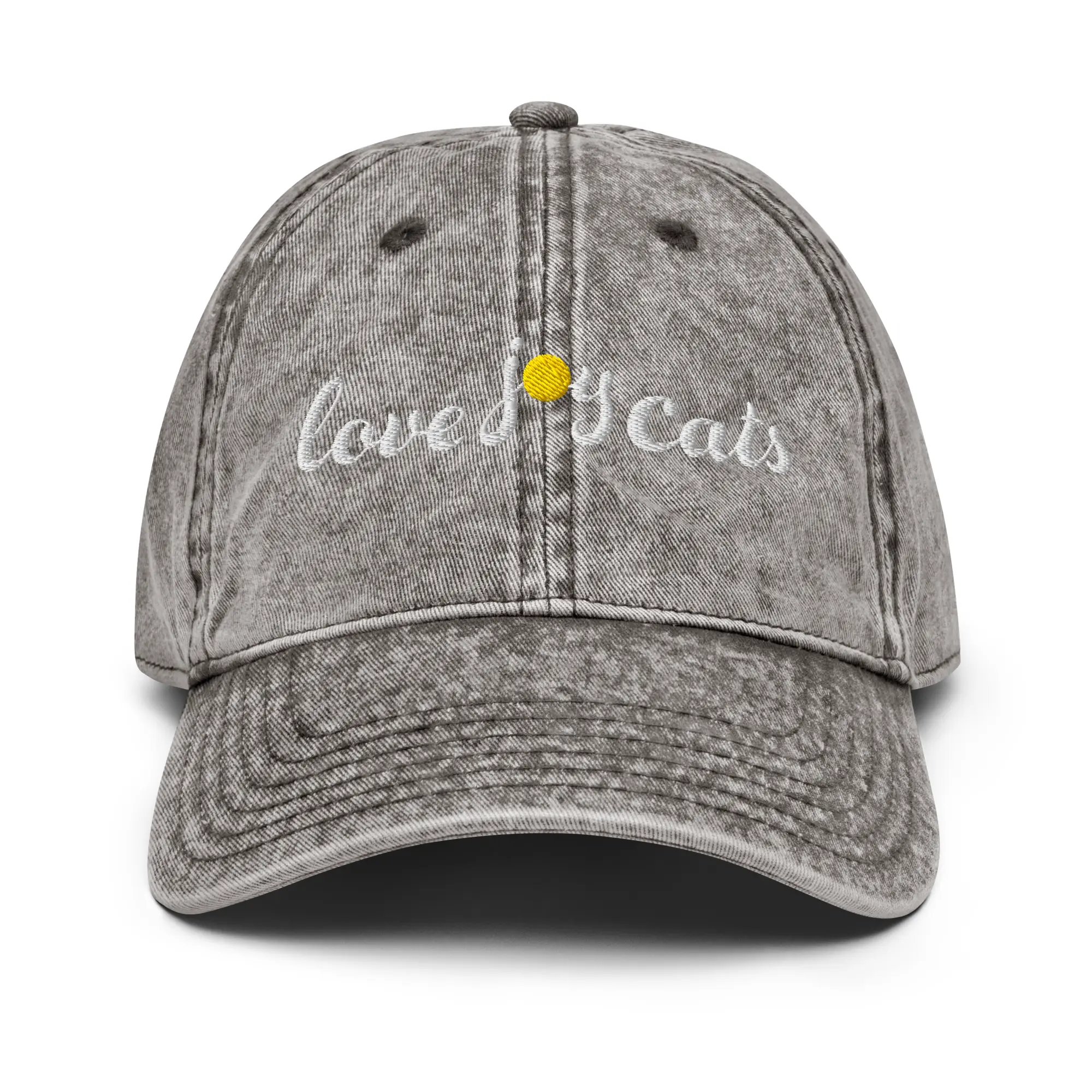 love-joy-cats-sun-vintage-cap-grey-front