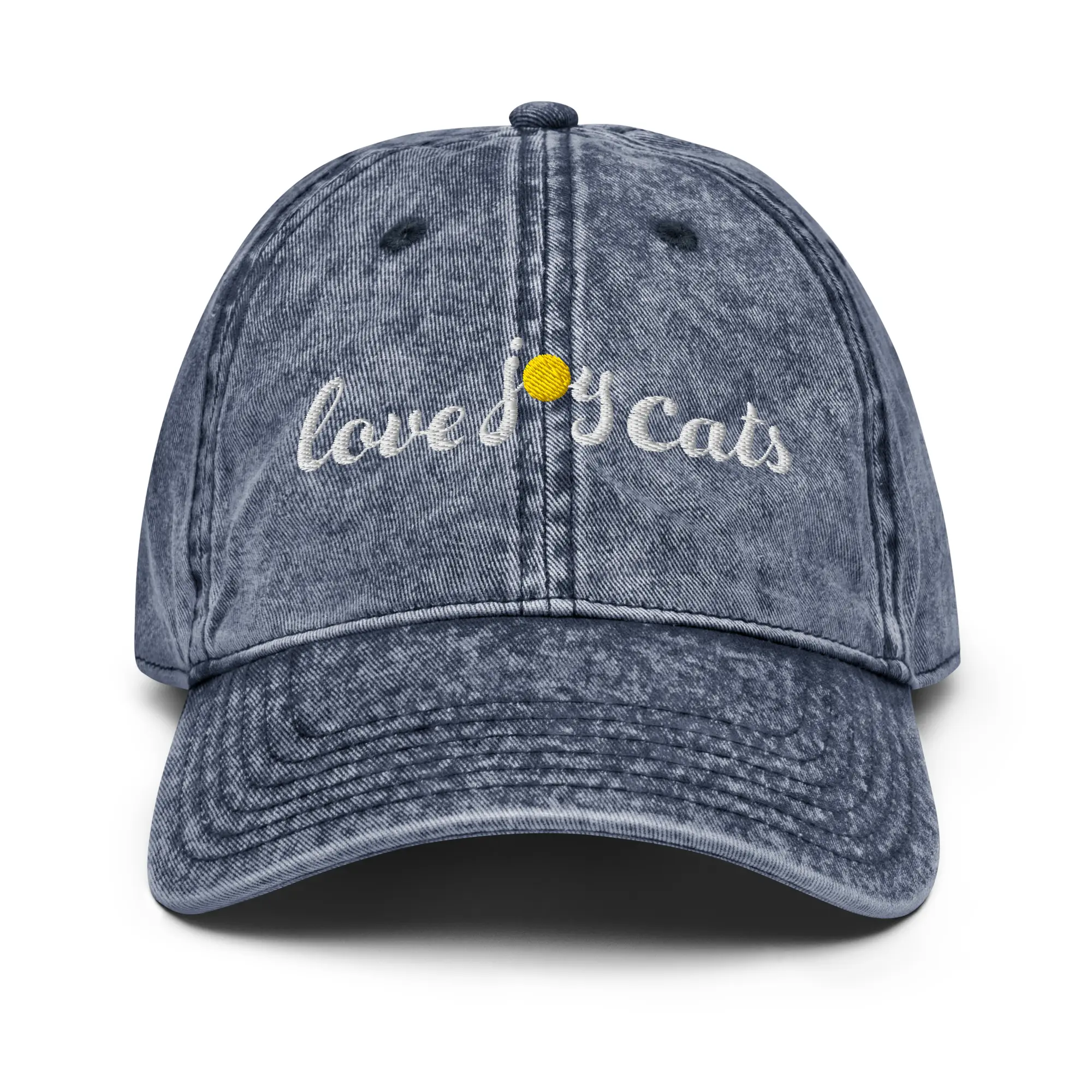 love-joy-cats-sun-vintage-cap-navy-front